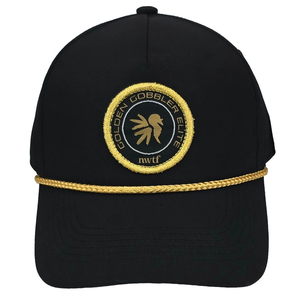 Outdoor Cap NWTF Golden Gobbler Elite Hat Black‎ Gold Rope Snapback Hunting Cap